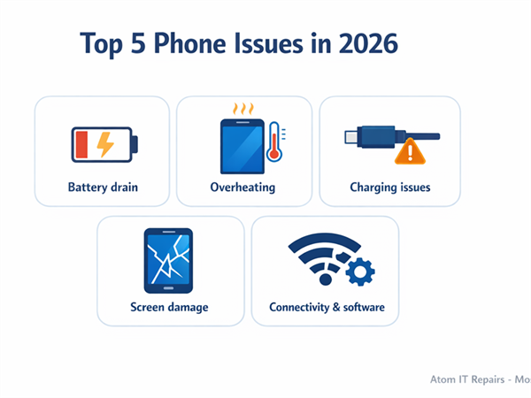 Top 5 Most Common Phone Repair Issues in 2026 (And How to Fix Them Fast)